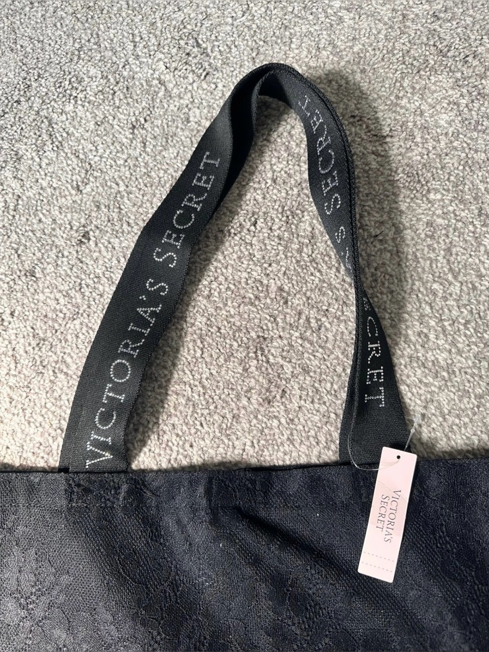 Victoria's Secret Large Black Lace Tote Bag - Picture 5 of 10